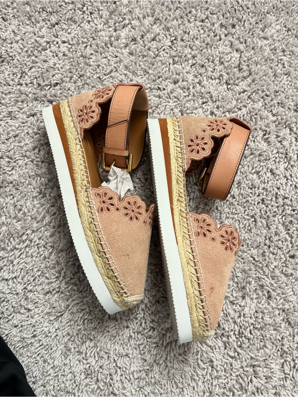 See by Chloé Espadrille Platform Sandals Sz 7 but fit like 6/6.5